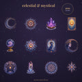 Celestial & Mystical clip art collage mockup