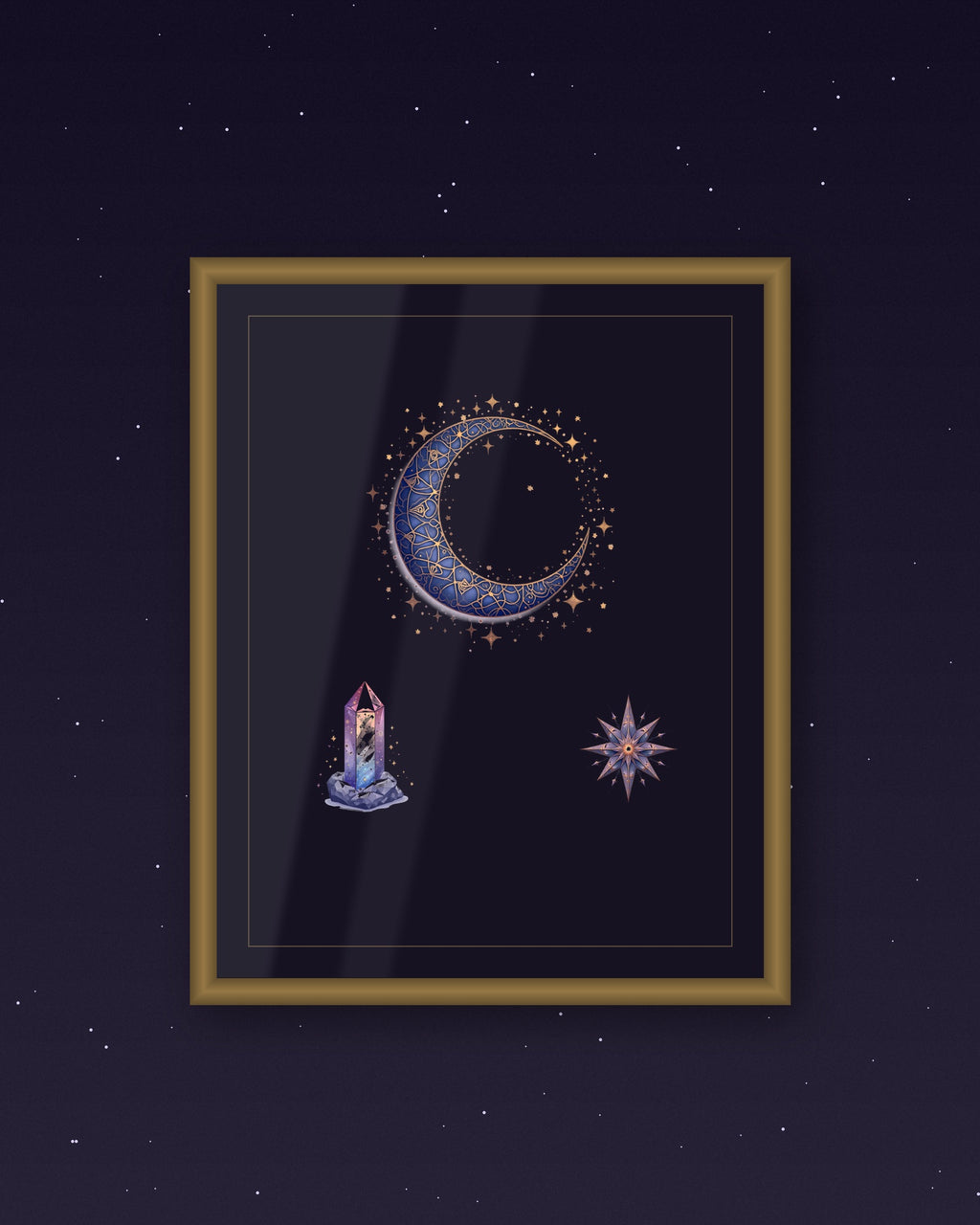 Celestial & Mystical clip art framed wall art mockup