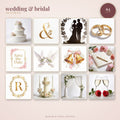 Wedding & Bridal clip art collage mockup