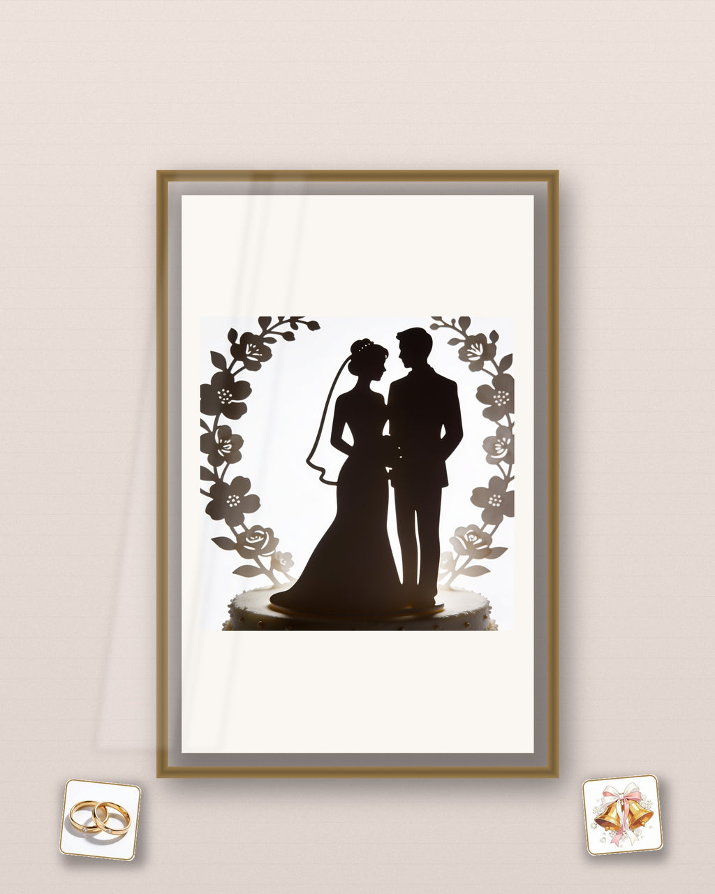 Wedding & Bridal clip art framed wall art mockup