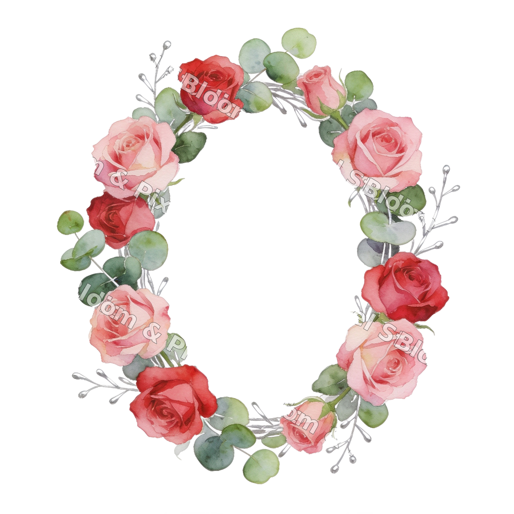 Watercolor Florals preview (watermarked)