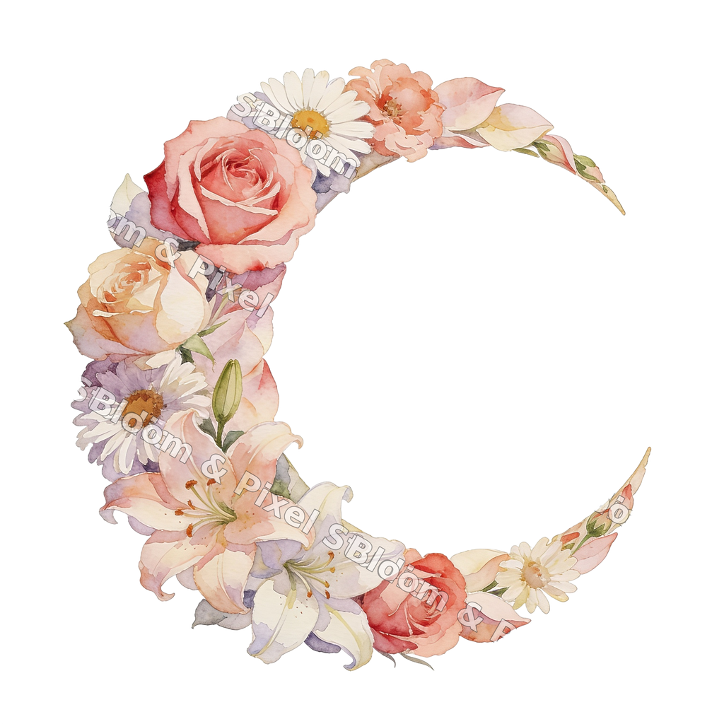 Watercolor Florals preview (watermarked)