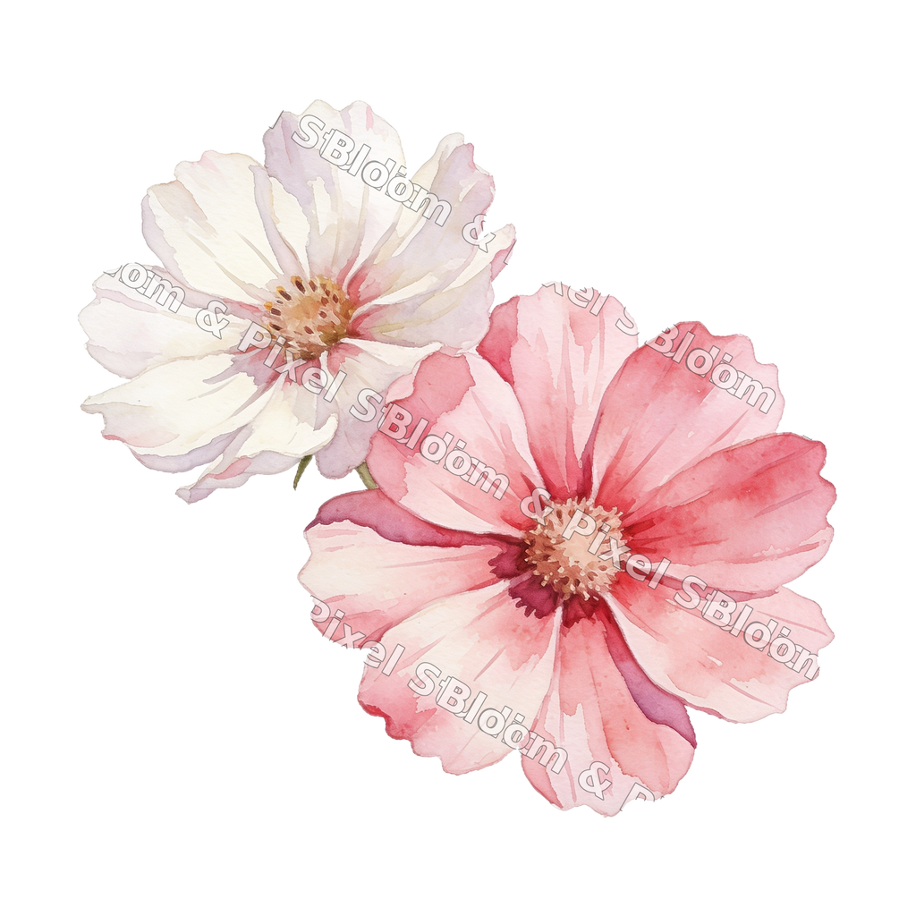 Watercolor Florals preview (watermarked)