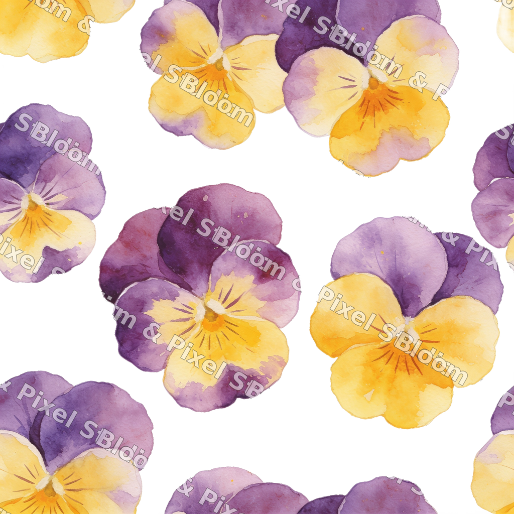 Watercolor Florals preview (watermarked)