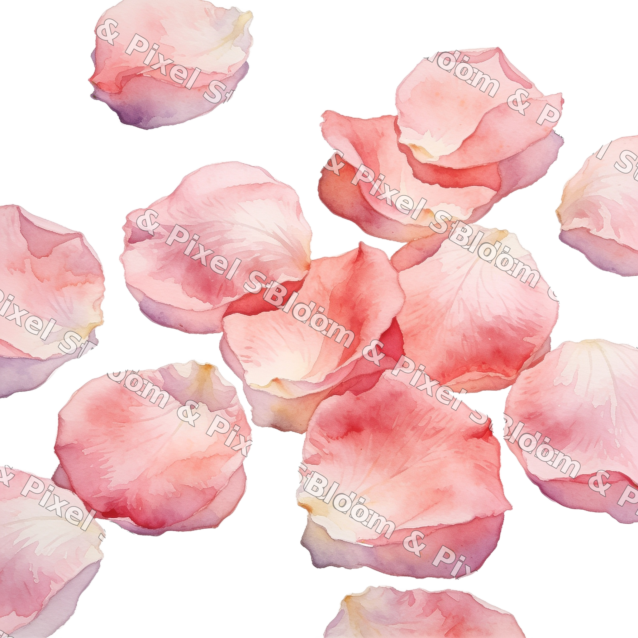 Watercolor Florals preview (watermarked)