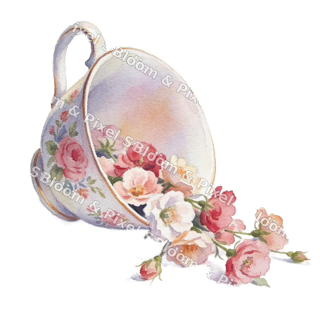 Watercolor Florals preview (watermarked)