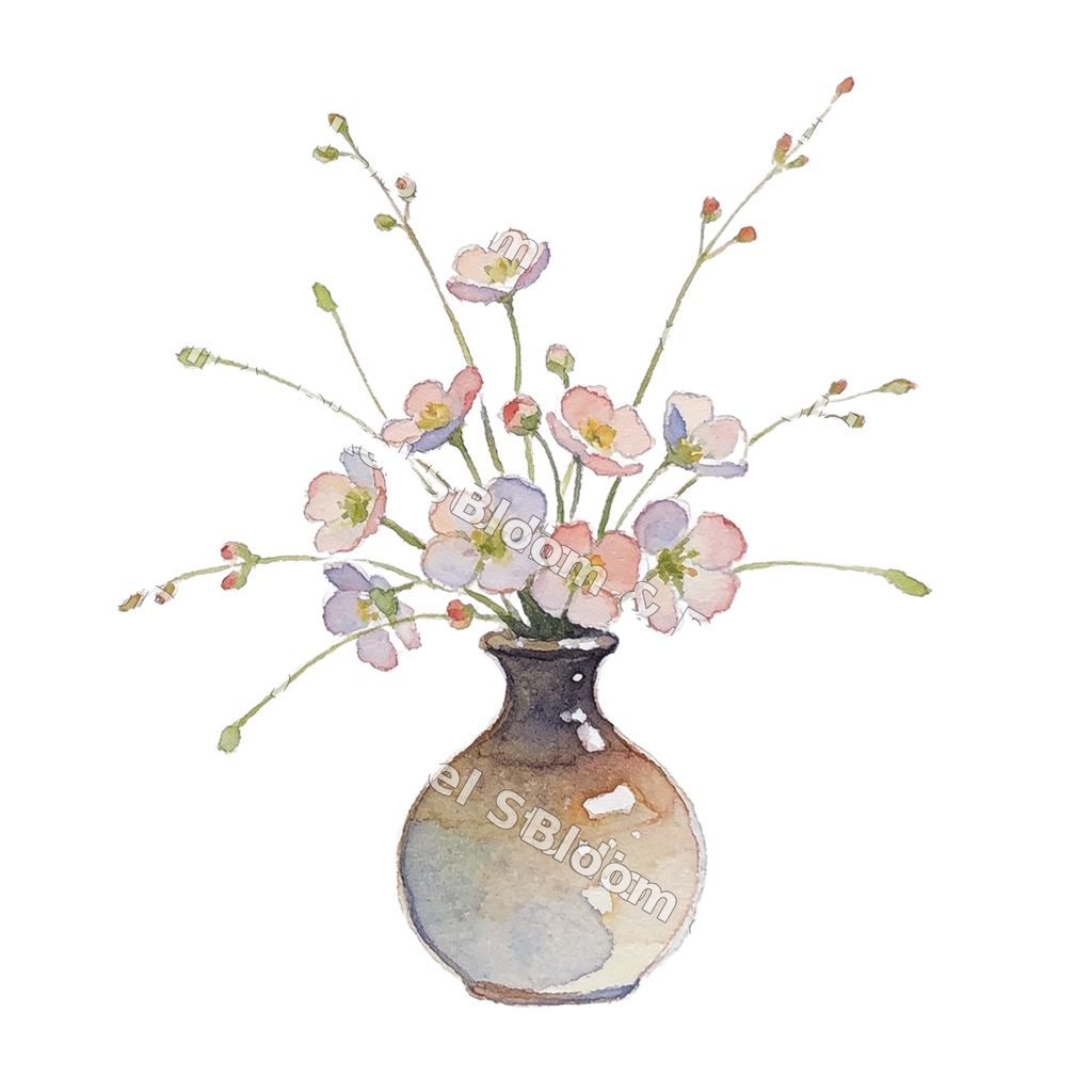 Watercolor Florals preview (watermarked)