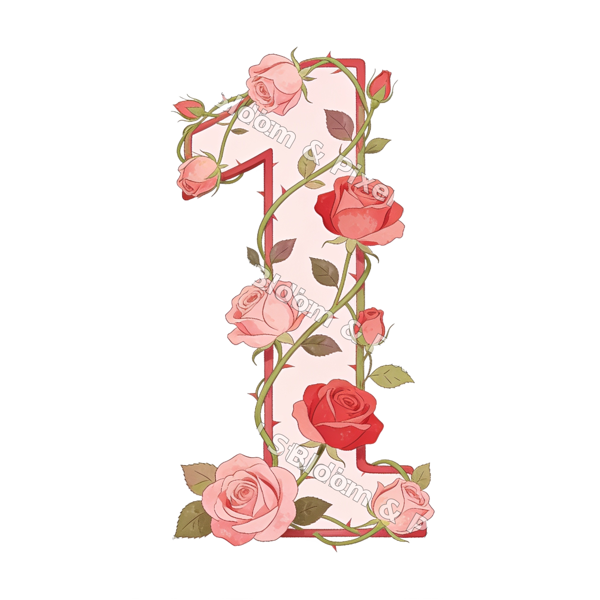 Watercolor Florals preview (watermarked)