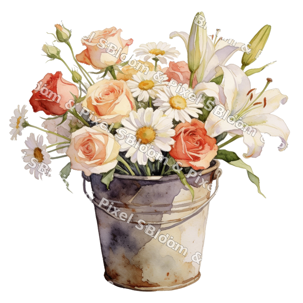 Watercolor Florals preview (watermarked)