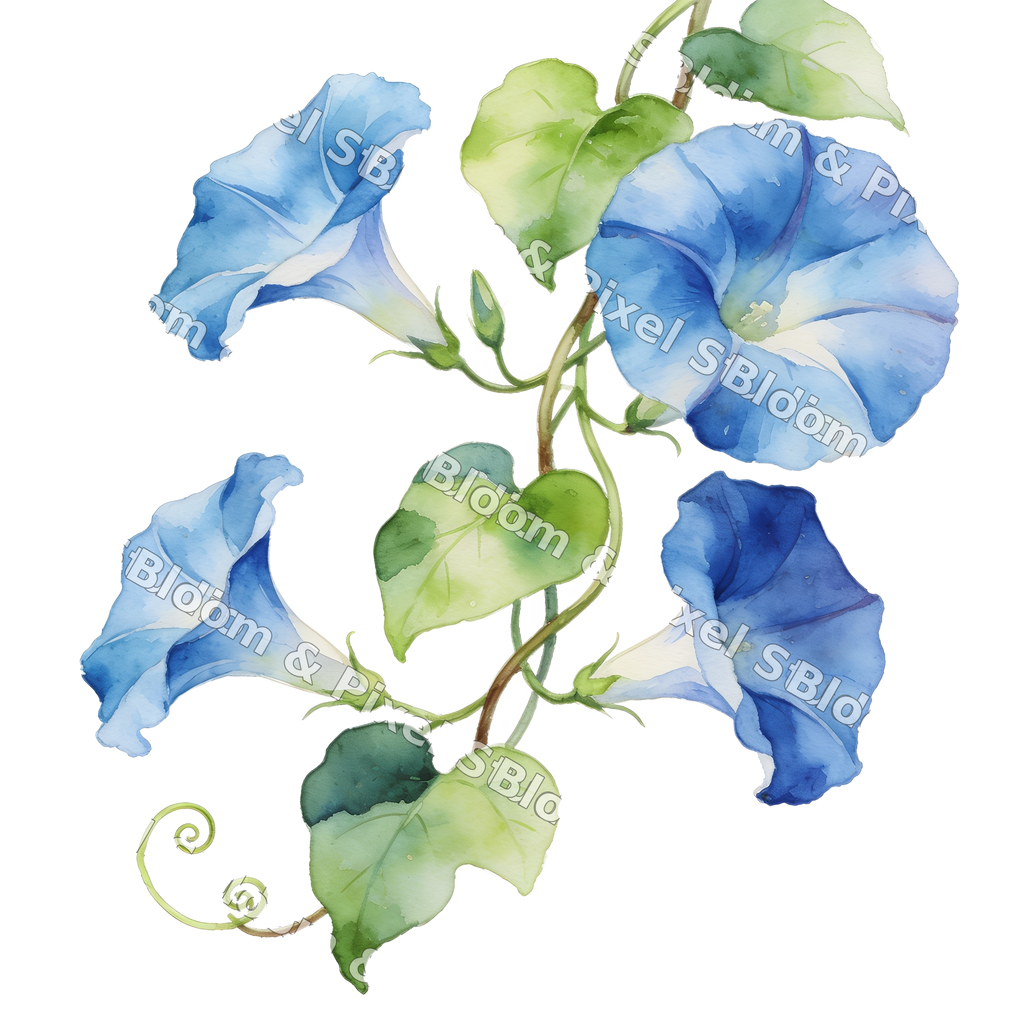 Watercolor Florals preview (watermarked)
